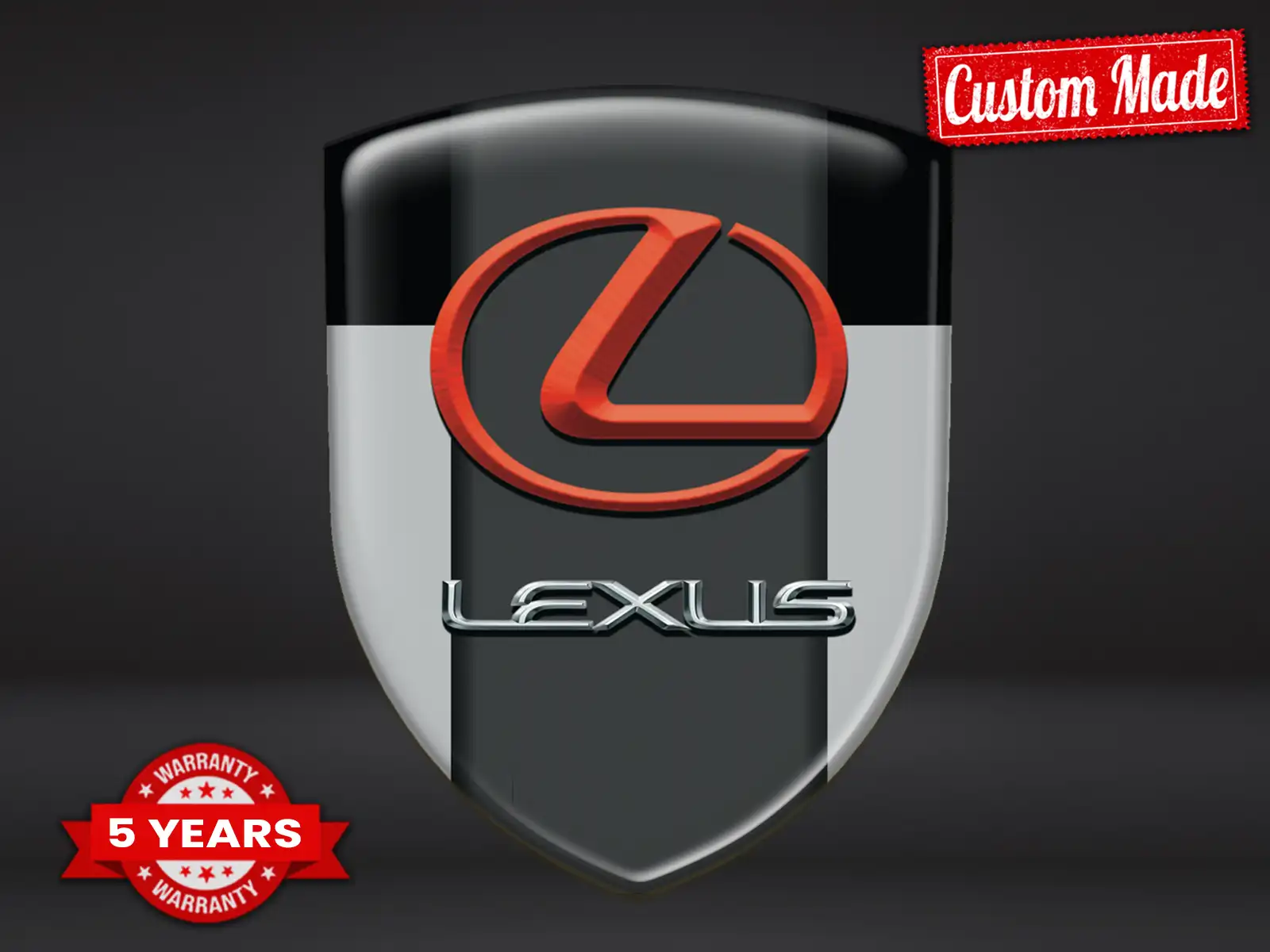 Lexus Wasserfestes Etikett Premium Minimal Professionell